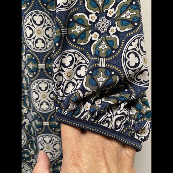 Max Studio Women’s Paisley Multicolor Geometric Boho Shift Dress Wing Sleeve XL - Picture 3 of 9